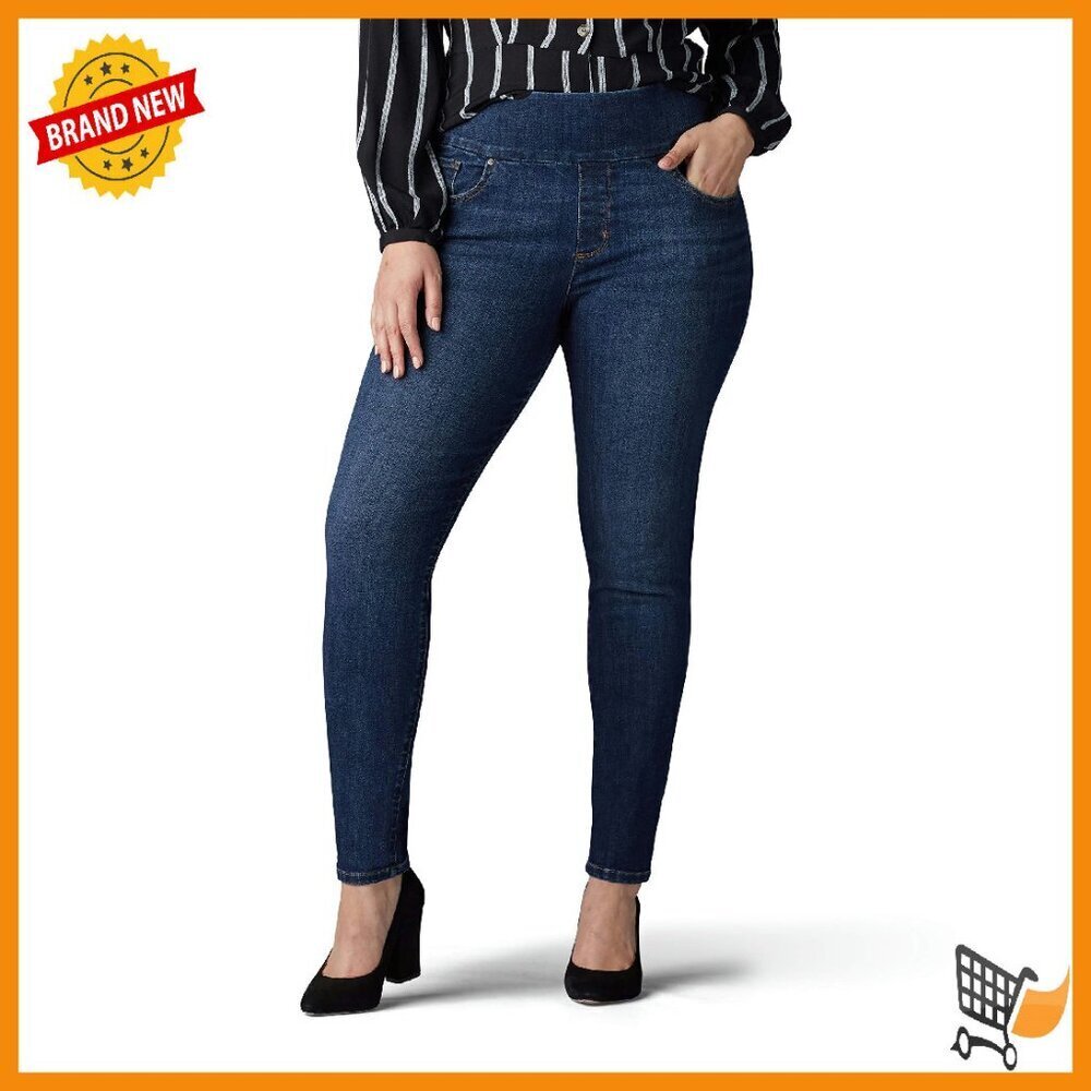 Plus Size Sculpting Slim Fit Skinny Leg Pull On Jeans